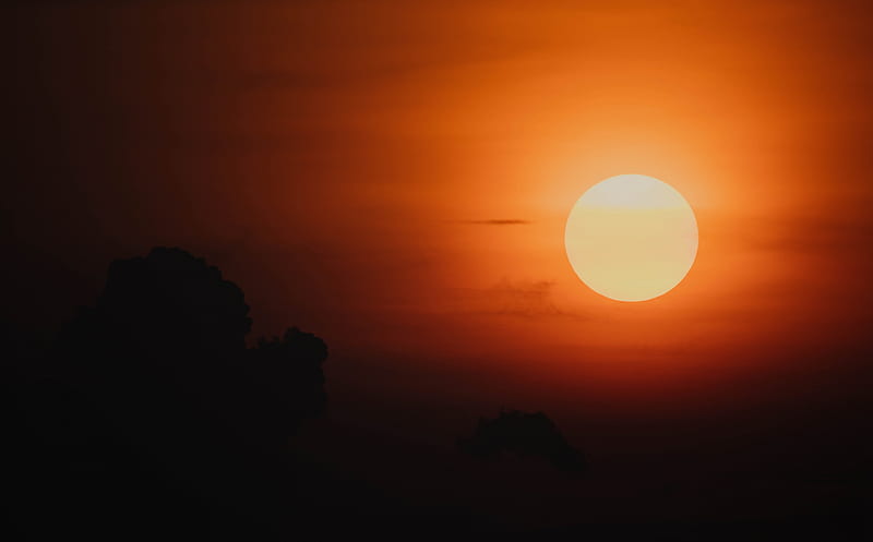 Sun Ultra, Nature, Sun & Sky, dark, Orange, Sunset, background, Sunlight,  aesthetic, HD wallpaper | Peakpx