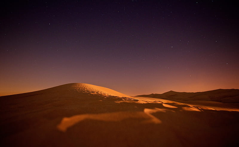 Desert, Night, Sky, Stars Ultra, Nature, Desert, Landscape, Night, Scenery, Stars, Sand, Scenic, Wilderness, Dunes, HD wallpaper