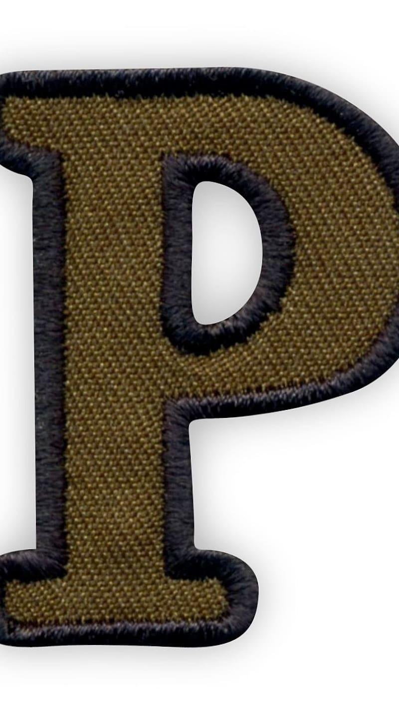 P Letter Design In Black And Brown, p letter design, sticker, alphabet, brown, black, HD phone wallpaper