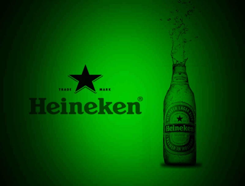 heineken, beer, green, bottle, HD wallpaper
