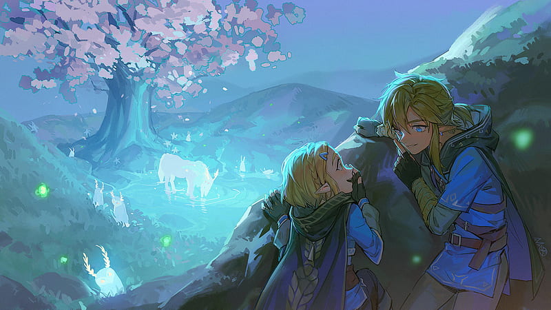 Zelda And Link - The Legend Of Zelda Live Wallpaper - WallpaperWaifu