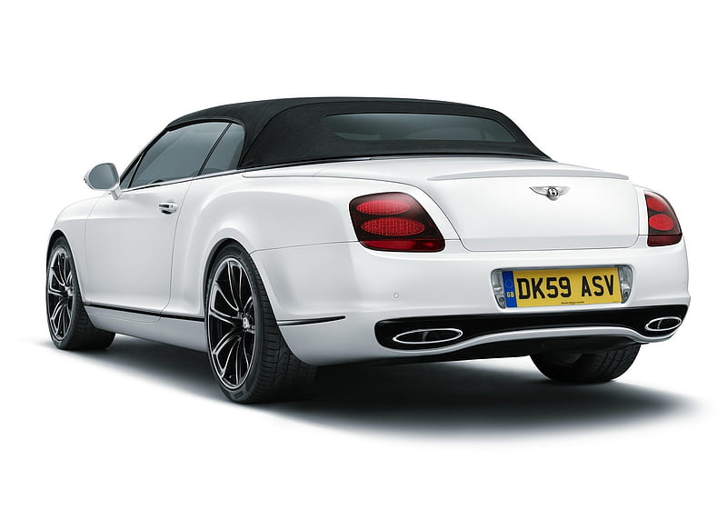2011 Bentley Continental Supersports Convertible - Top Up - Rear Left Quarter, car, HD wallpaper