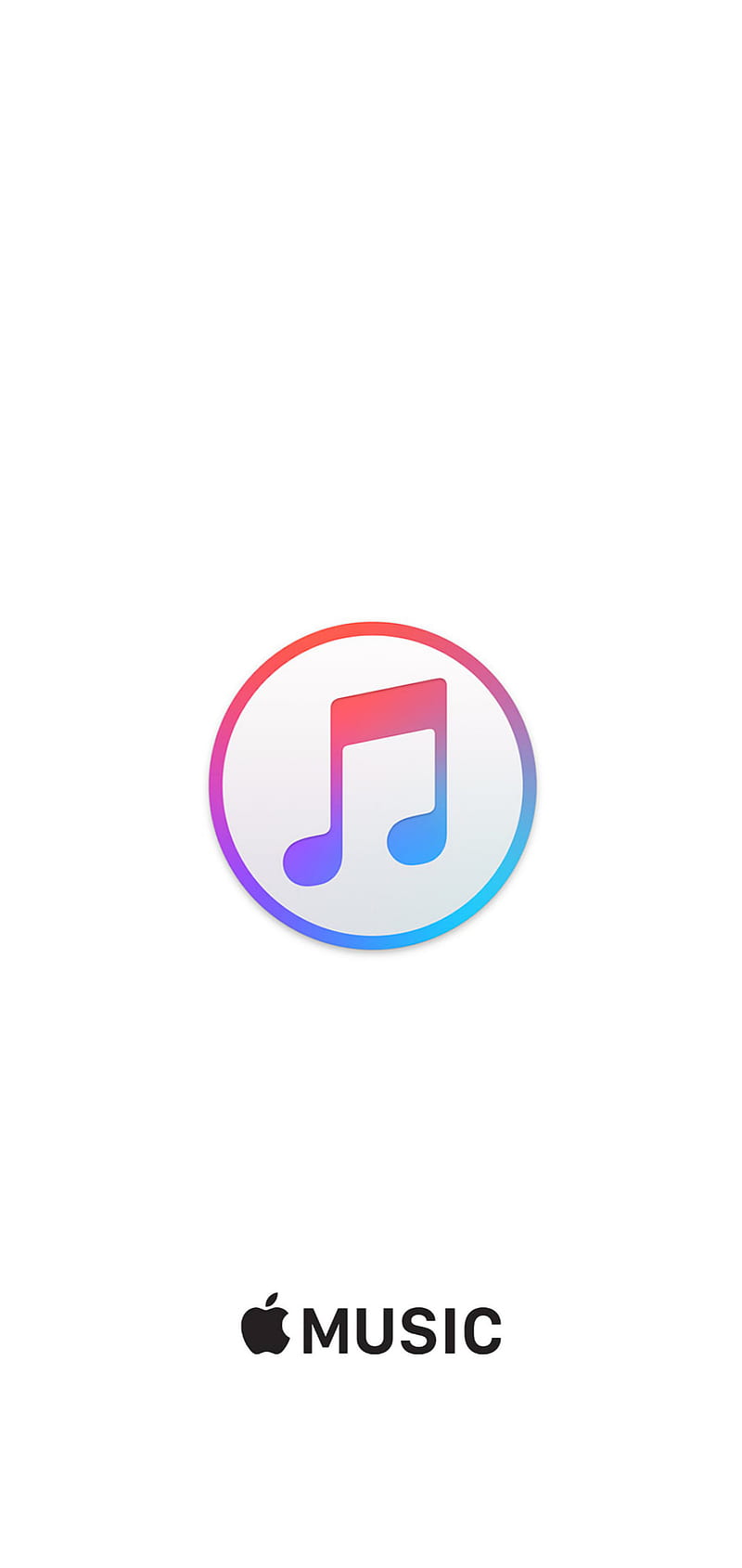 Apple Music, apple, iphone, logo, music, pure, themes, white, HD phone wallpaper