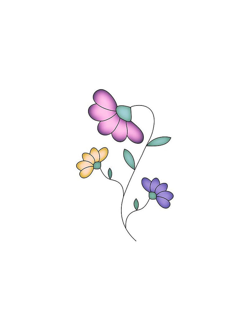 Flores, arte, dibujo, bonitas flores, rosa, primavera, Fondo de pantalla de  teléfono HD | Peakpx