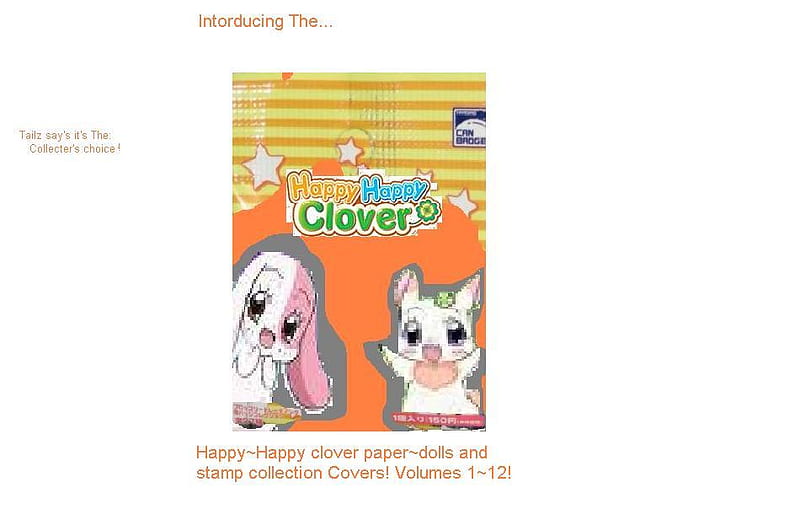 happy~happy clover stamp collection cover, paperdolls, happy happy clover stampset, collectors choice, anime, stamp, HD wallpaper