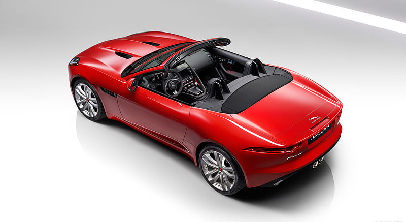 2016 Jaguar F-TYPE Convertible S Manual Convertible (Caldera Red) - Rear , car, HD wallpaper