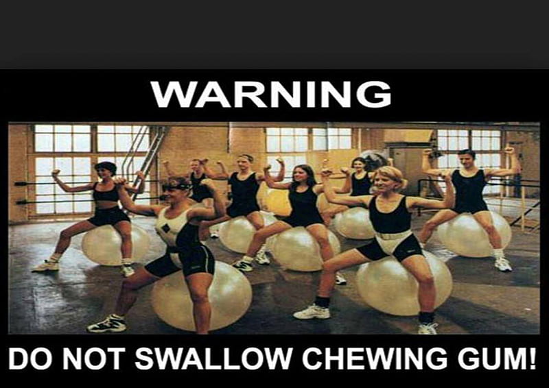 warning do not swallow the chewing gum, ladies, warning, gum, swallowing, HD wallpaper