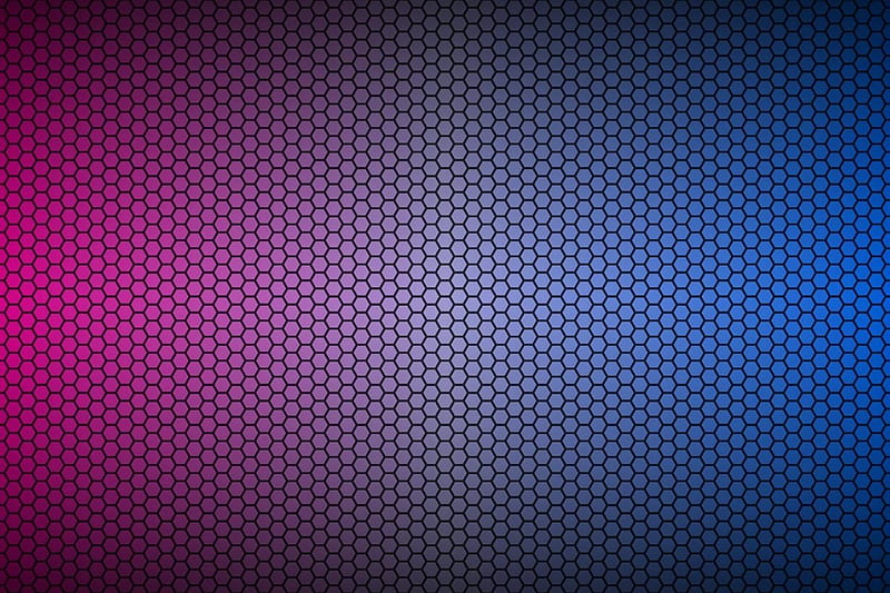 Abstract blue and purple neon geometric hexagonal mesh material background. Perforated metallic technology . Vector abstract background 1963638 Vector Art at Vecteezy, HD wallpaper