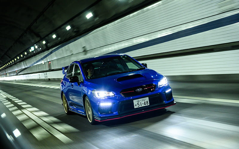 Subaru WRX STI EJ20 Final Edition night, 2020 cars, JP-spec, 2020 Subaru WRX STI, japanese cars, Subaru, HD wallpaper