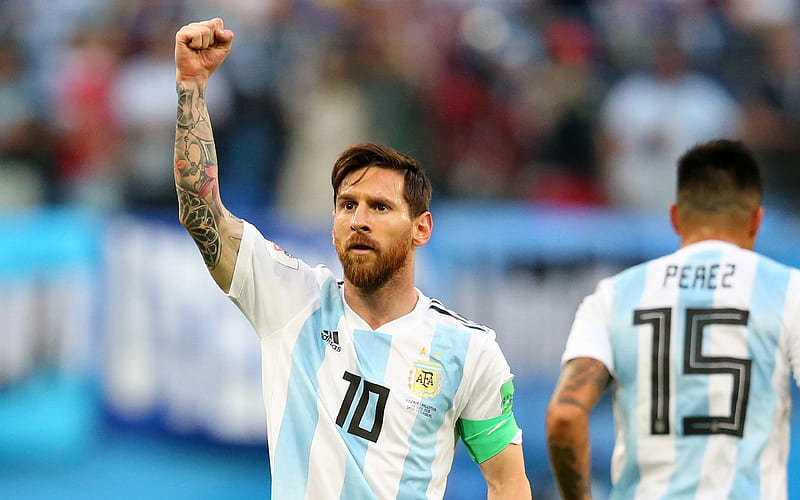 Lionel Messi, Argentine footballer portrait, Argentina national football team, HD wallpaper