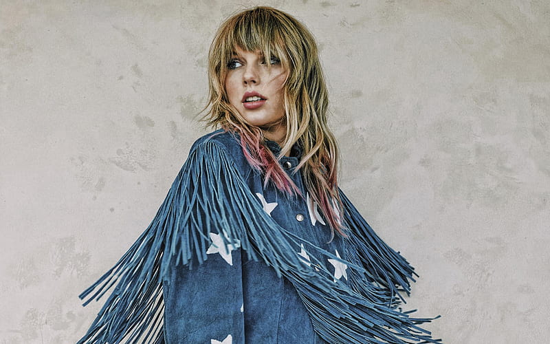 Taylor Swift, american singer, portrait, hoot, denim jacket, american popular singers, HD wallpaper