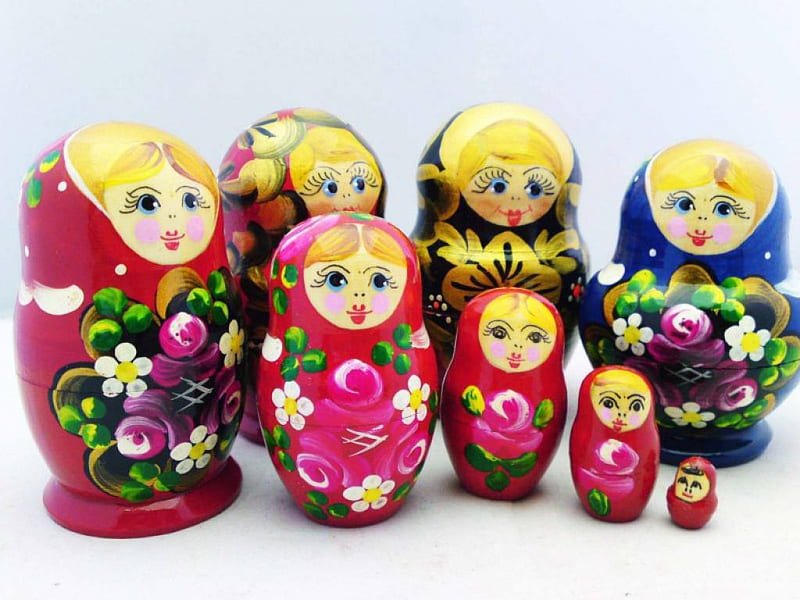 Beautiful Babushka Dolls, Babushka, bonito, Dolls, Russia, HD wallpaper