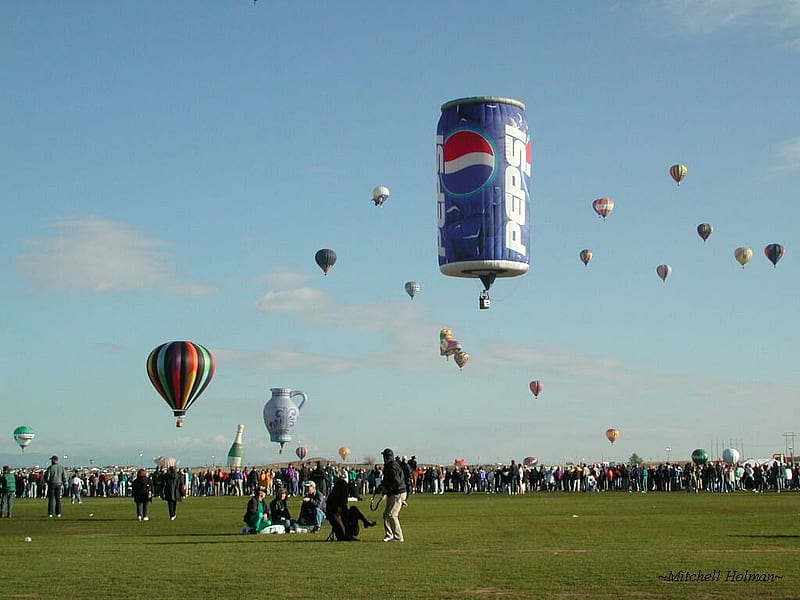 Pepsi Ball, aircraft, hot air ballons, HD wallpaper