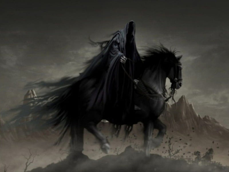 Shadow Horsemen, shadow, fantasy, horsemen, dark, HD wallpaper