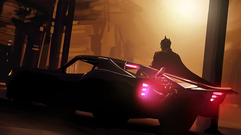 Batman New Bat Mobile, batman, superheroes, artwork, artstation, HD wallpaper