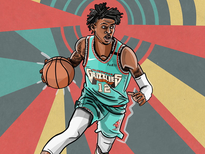 Ja Morant by Enrique Seemann CarÃºs on Dribbble, Ja Morrant, HD wallpaper