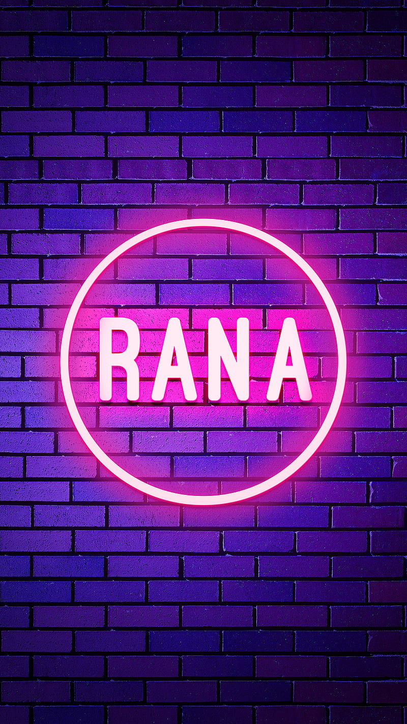 Rana, Name, Neon light, Neon name, name design, person name, your names, HD phone wallpaper