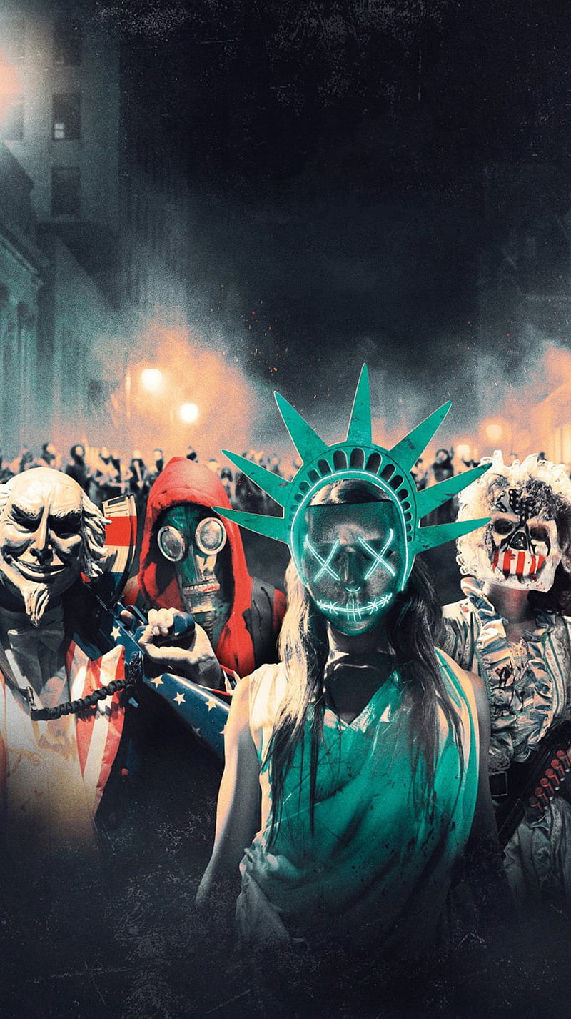 The Purge, america, blood, dark, horror, kill, mask, night, scary, HD phone wallpaper