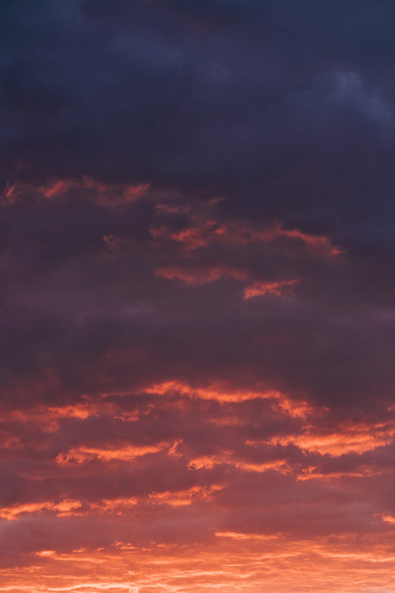 clouds, sky, gradient, sunset, HD phone wallpaper