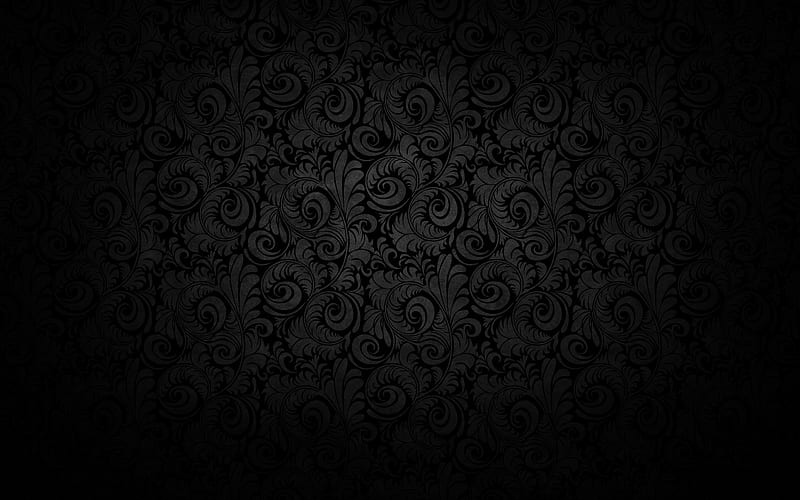Black Curved Bloom, black, abstract, bloom, dark, HD wallpaper