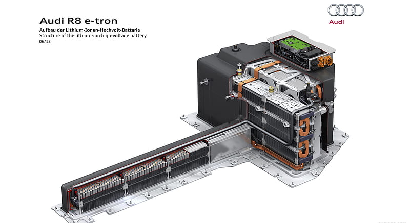 2016 Audi R8 e-tron - Structure of the Lithium-ion High-Voltage Battery , car, HD wallpaper