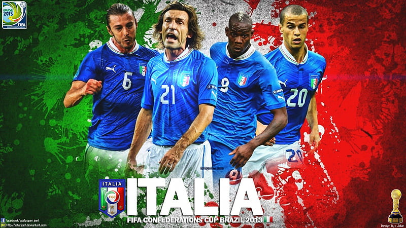 Italy Football , pirlo , juventus, mario balotelli , ac milan, world cup 2014, FIFA Confederations Cup Brazil 2013, football, andrea pirlo italy, HD wallpaper