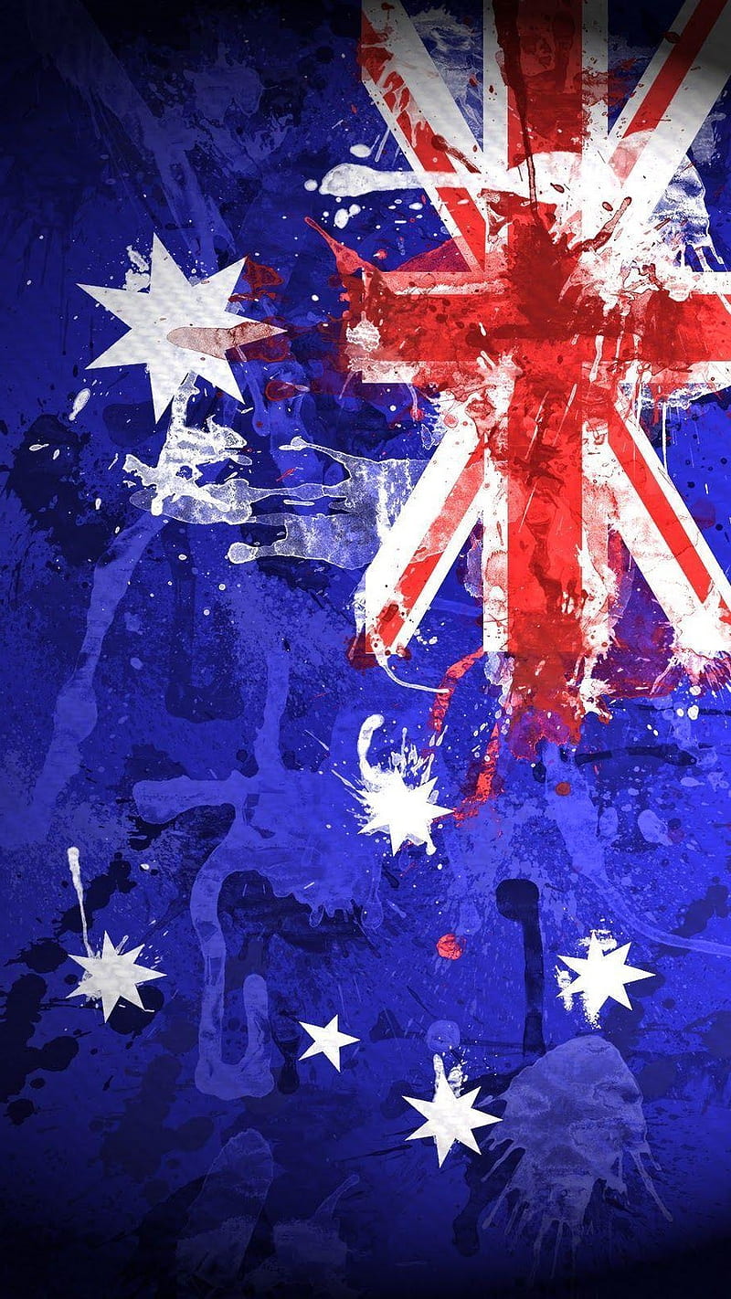 Australian Flag, australia, blue red white, britain, british, new zealand, stars, HD phone wallpaper