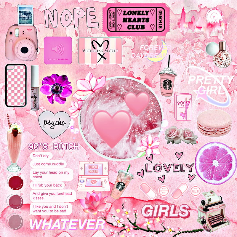 Pink, aesthetic, happy, love, themes, HD phone wallpaper