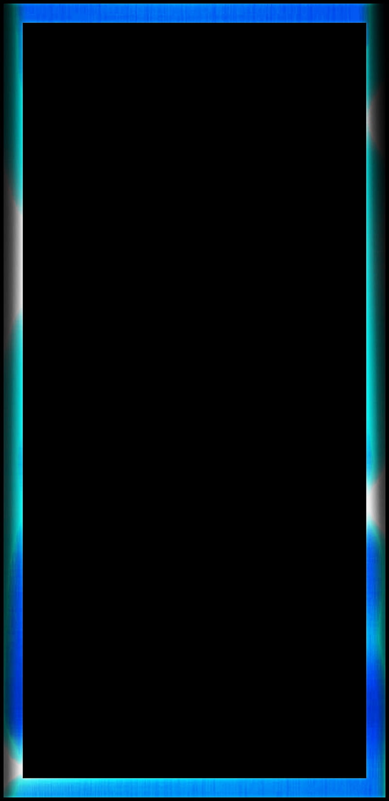 Blue White Edge, black, black gold edge, galaxy, led, light, neon, HD phone wallpaper