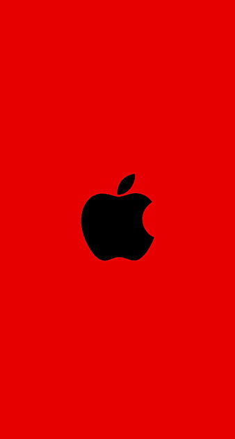 iPhone logo, apple, black, latest, original, phone, red, HD phone wallpaper