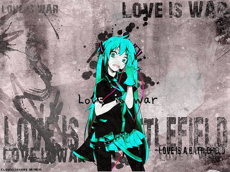 miku hatsune love is war wallpaper