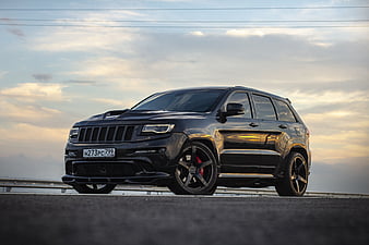 Jeep, Jeep Grand Cherokee SRT8, Black Car, Car, Jeep Grand Cherokee, SUV, HD wallpaper