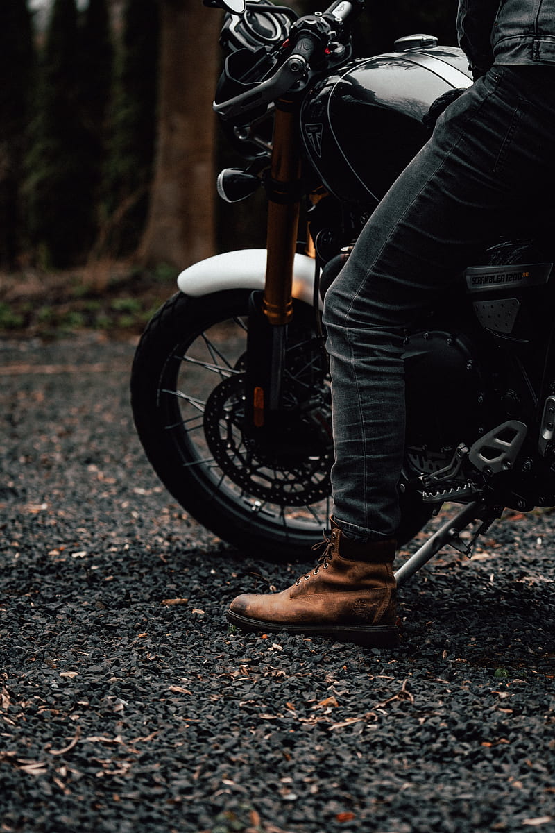 motorcycle, motor, motorcyclist, leg, HD phone wallpaper