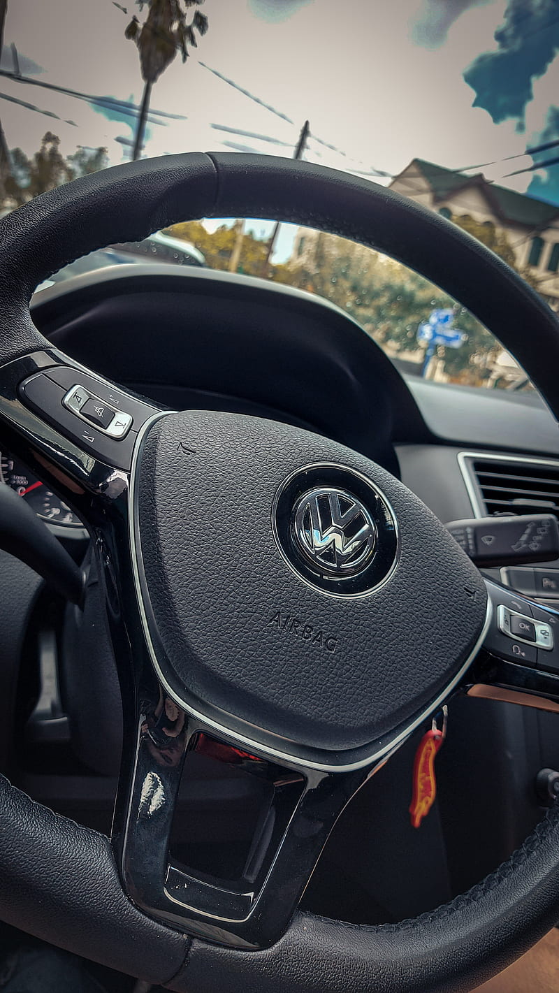 VW Steering Wheel, camera, fox, steering wheel, suran, volkswagen, HD phone wallpaper