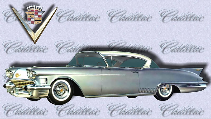 1958 Cadillac Eldorado Seville, cadillac, carros, art, automobile, 1958cadillac, vintage, HD wallpaper