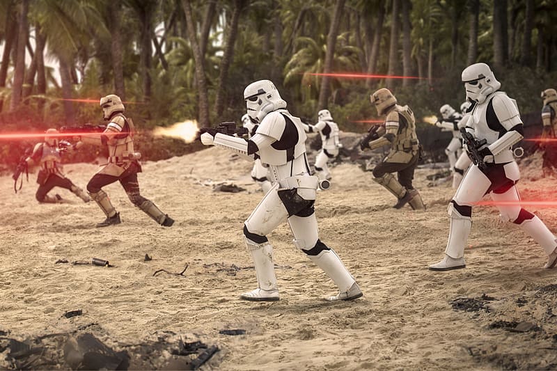 Star Wars, Battle, Movie, Stormtrooper, Rogue One: A Star Wars Story, HD wallpaper
