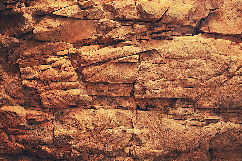 brown rock wall, HD wallpaper
