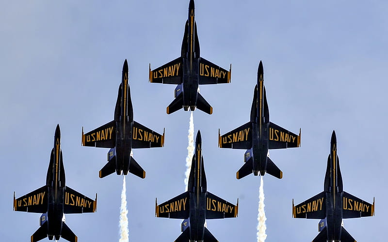 Blue Angels, aviation aerobatics group, McDonnell Douglas FA-18 Hornet, US  Navy, HD wallpaper | Peakpx