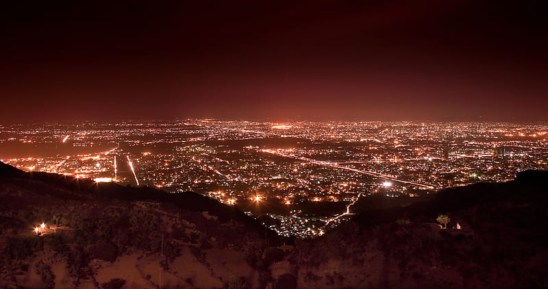 Islamabad - City-Scape at Night, city, graphy, islamabad, city-scape, abstract, night, HD wallpaper