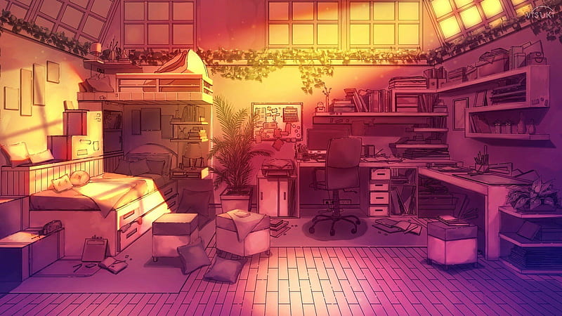 Anime Room PC, Aesthetic Anime Room, HD wallpaper