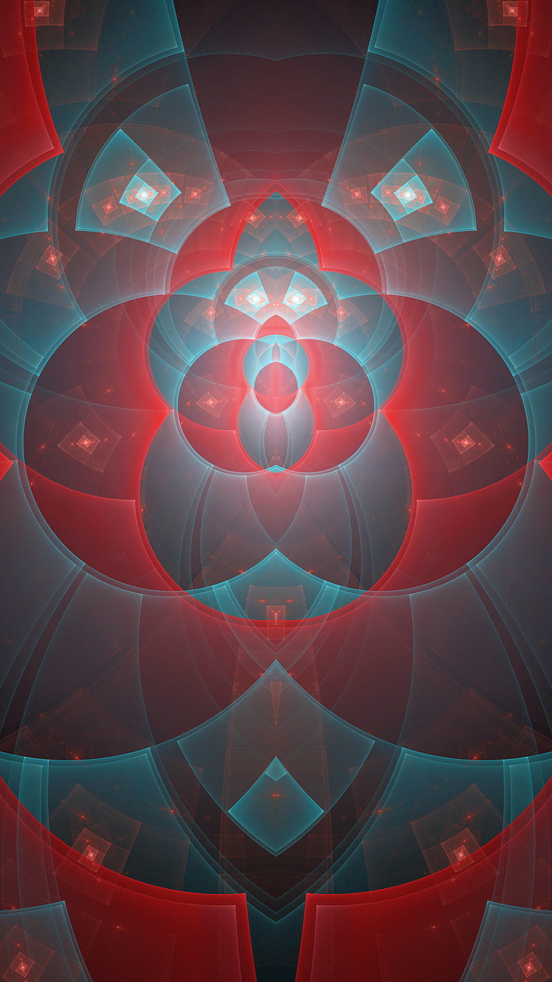 Kaleido i6 p, abstract, best, blue, kaleidoscopic, mmmatus, red, symmetrical, HD phone wallpaper