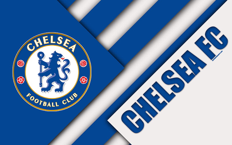 Download wallpapers Chelsea FC, 4k, logo, geometric art, English football  club, creative emblem, blue abstract background, Premier League, London,  UK, football …