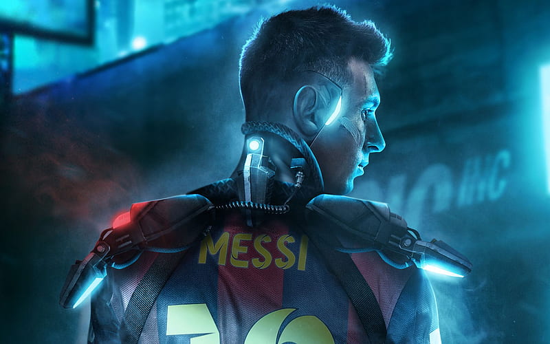 Lionel Messi, fan art, cyber warrior, FCB, football stars, FC Barcelona, La  Liga, HD wallpaper | Peakpx
