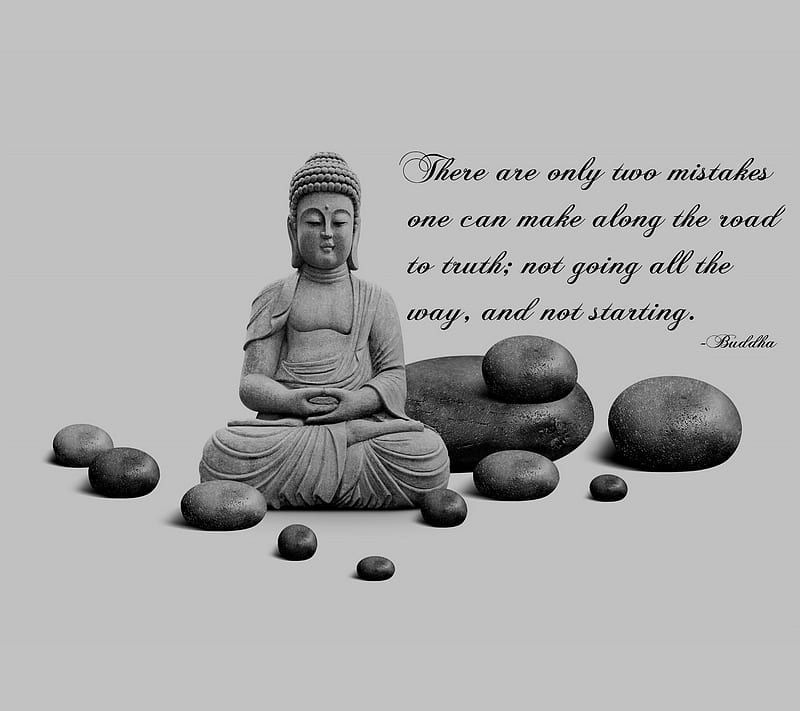 Buddha, background, zen concept quote texts, HD wallpaper