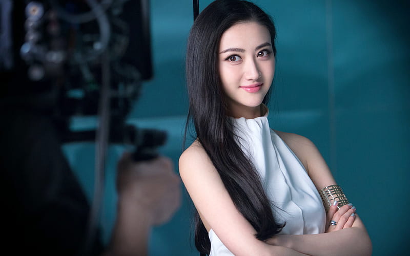 Angelababy brunette, beauty, chinese models, Angela Yeung Wing, HD wallpaper