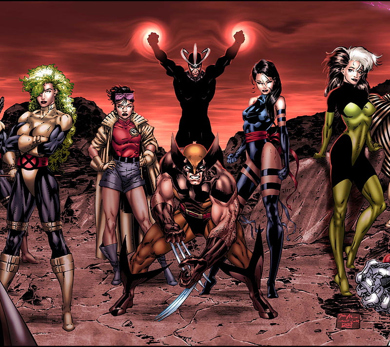 X-Men, comic, jim, lee, marvel, HD wallpaper