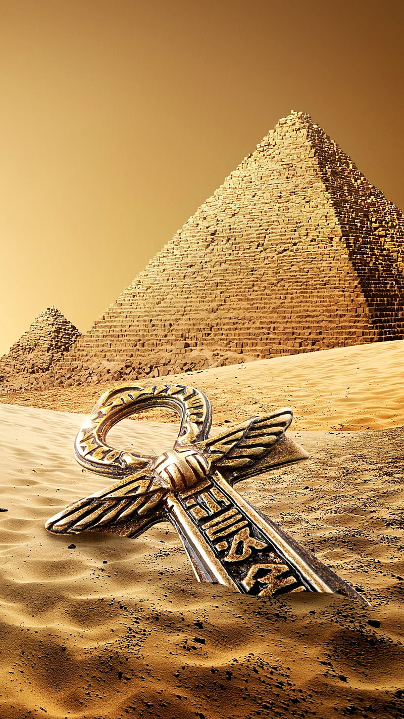 egypt, desert, egyot, pyramid, sand, sign, HD phone wallpaper