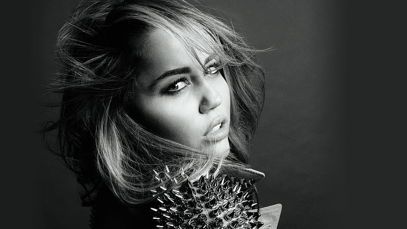 Miley Cyrus On Black And White Miley Cyrus, HD wallpaper
