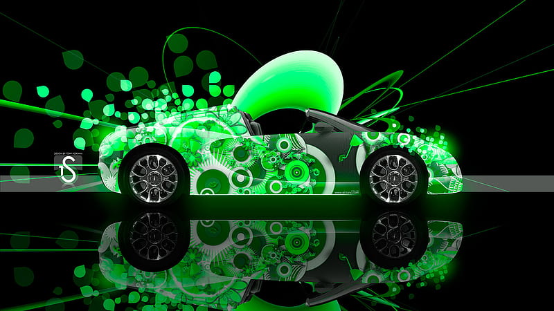 Green Bugatti Veyron, HD wallpaper