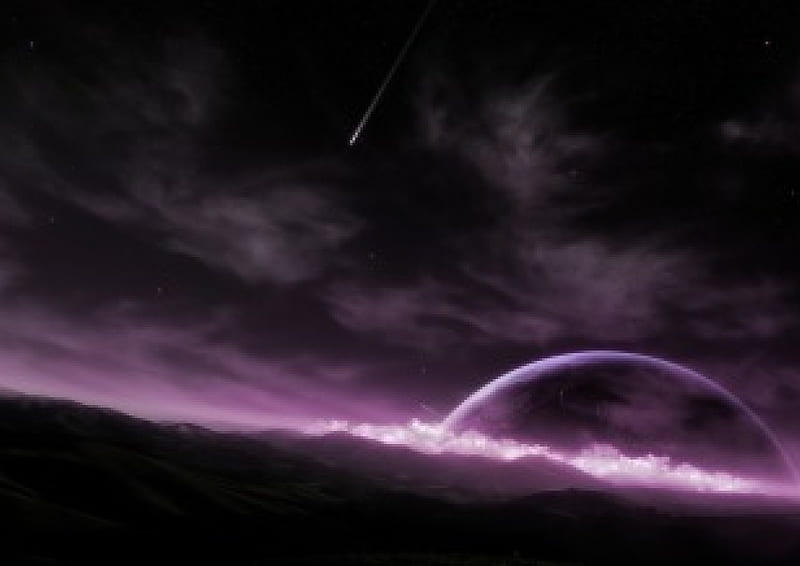 Purple Planet, flood, purple, planet, space, HD wallpaper | Peakpx